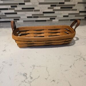 Longaberger Basket with Handles And Black Accents